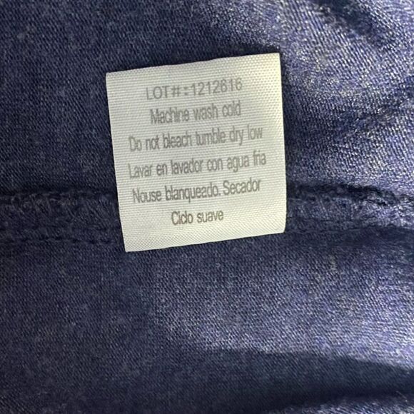 Thyme & Honey Navy V-Neck Tee with Split Sleeves Size M - Picture 7 of 8